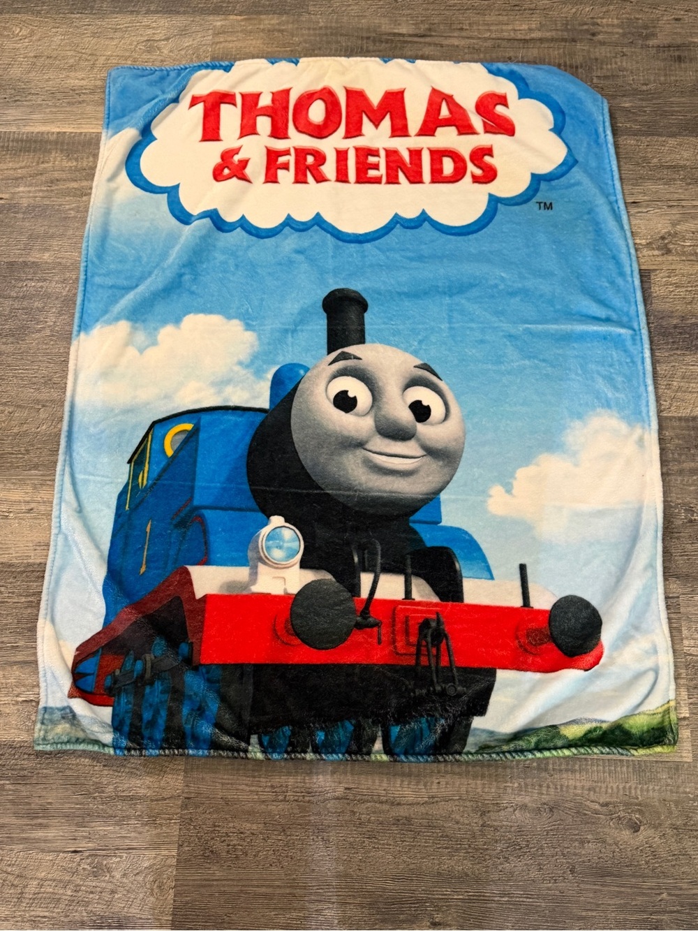 Thomas & Friends Plush Train Throw Blanket - Blue & Red